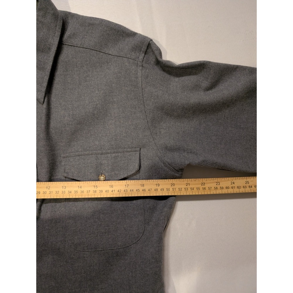 Pendleton Mens Medium Gray Virgin Wool Flannel Sh… - image 5